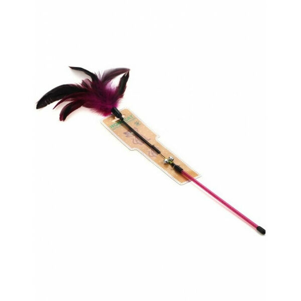 Homecat Дразнилка для кошек Homecat с перьями и колокольчиком на пружине 59 см