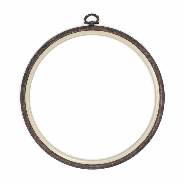 230-4 Пяльцы-рамка пластиковые под дерево d 20,5см, Nurge