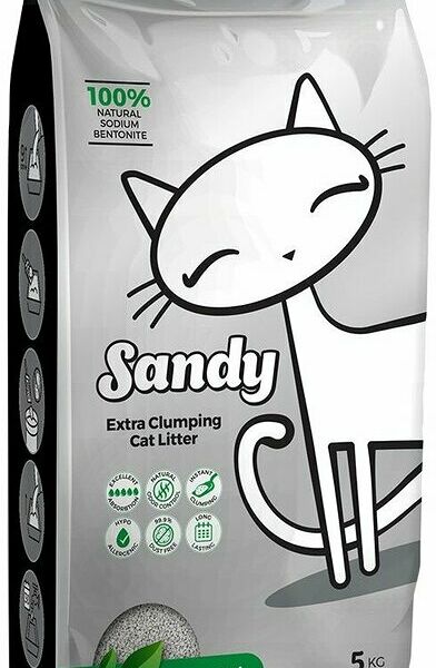 Наполнитель для кошачьего туалета SANDY комкующийся Unscented без ароматизатора 5 кг