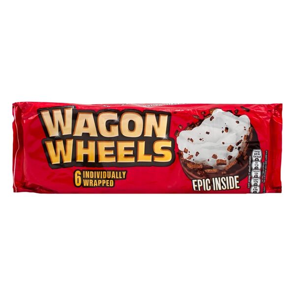 Печенье бисквитное Wagon wheels с суфле покрытое глазурью с ароматом Шоколада