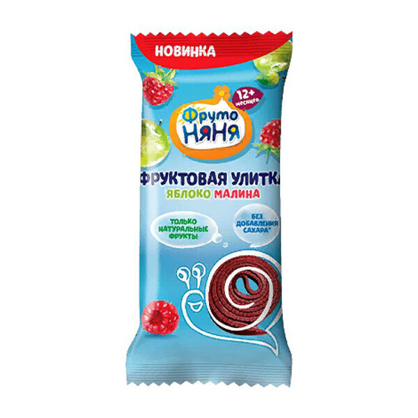 Фруто Няня кусочки фруктов улитка яблоко малина 15г