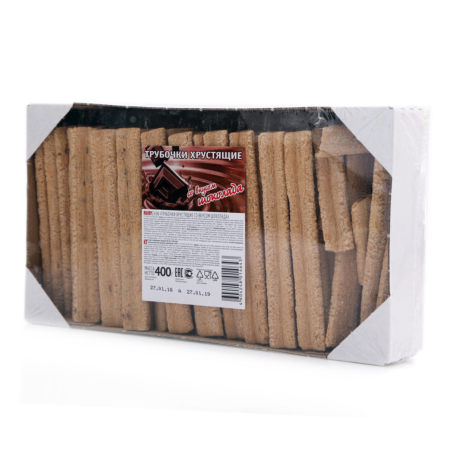 

Трубочки хрустящие Essen со вкусом шоколада 400 г