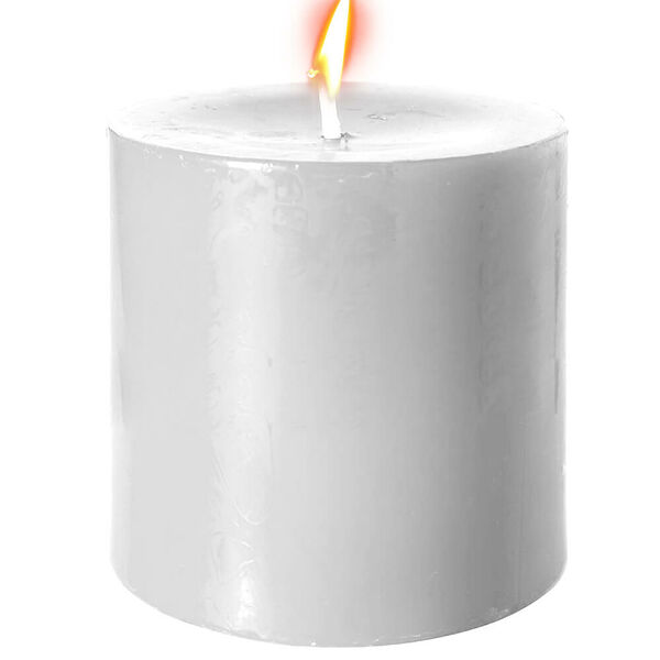 Свеча Save&Soft столбик рустик 7*8см белый
