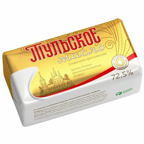 Масло сливочное крестьянское 72,5% ТМ Тульское