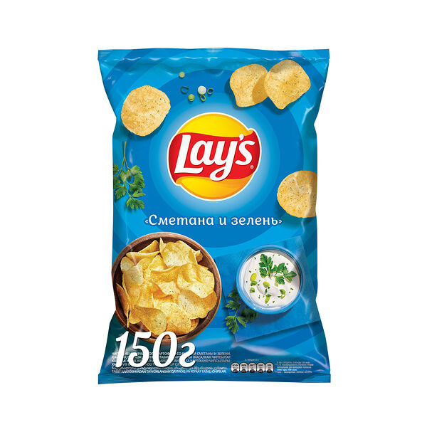 Чипсы картофельные Lay's Сметана-Зелень 150г
