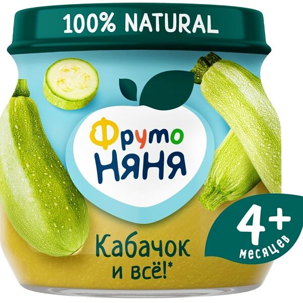Пюре ФрутоНяня из кабачков с 4 месяцев 80г