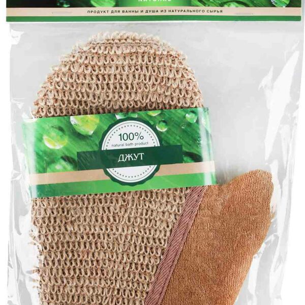 Мочалка-рукавица Beauty Format Джут, 22х18 см