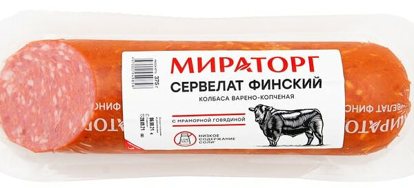 Колбаса Мираторг Сервелат Финский 375г