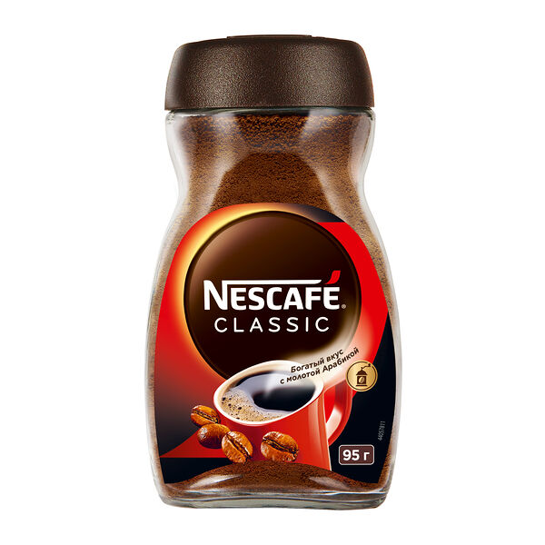 Кофе Nescafe Classic растворимый с добавлением молотой арабики