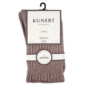 Носки женские Kunert с шерстью альпаки цвет коричневый, размер 35-38