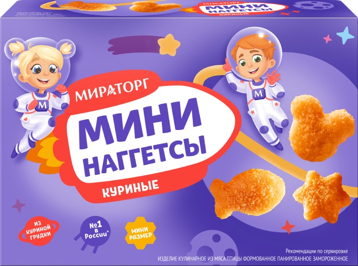 

Наггетсы Мираторг Дети на ракете Детские Мини 250 г