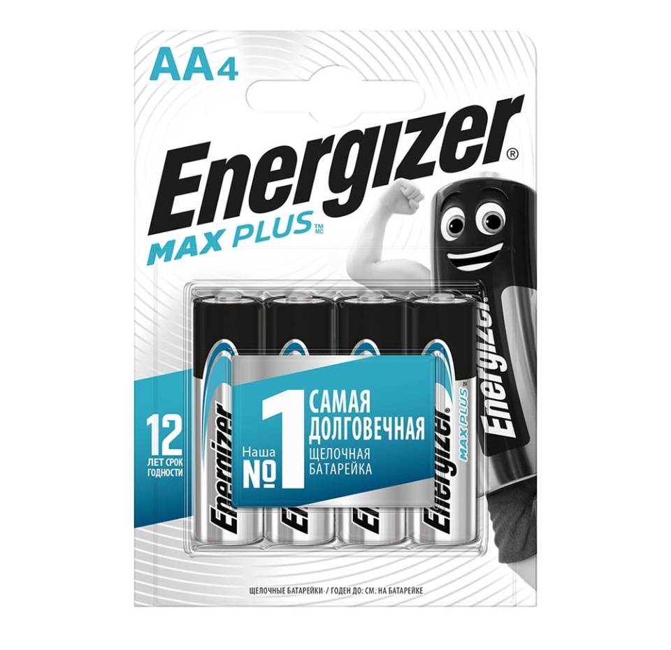 

Батарейки алкалиновые Energizer Max Plus АА 4 шт.