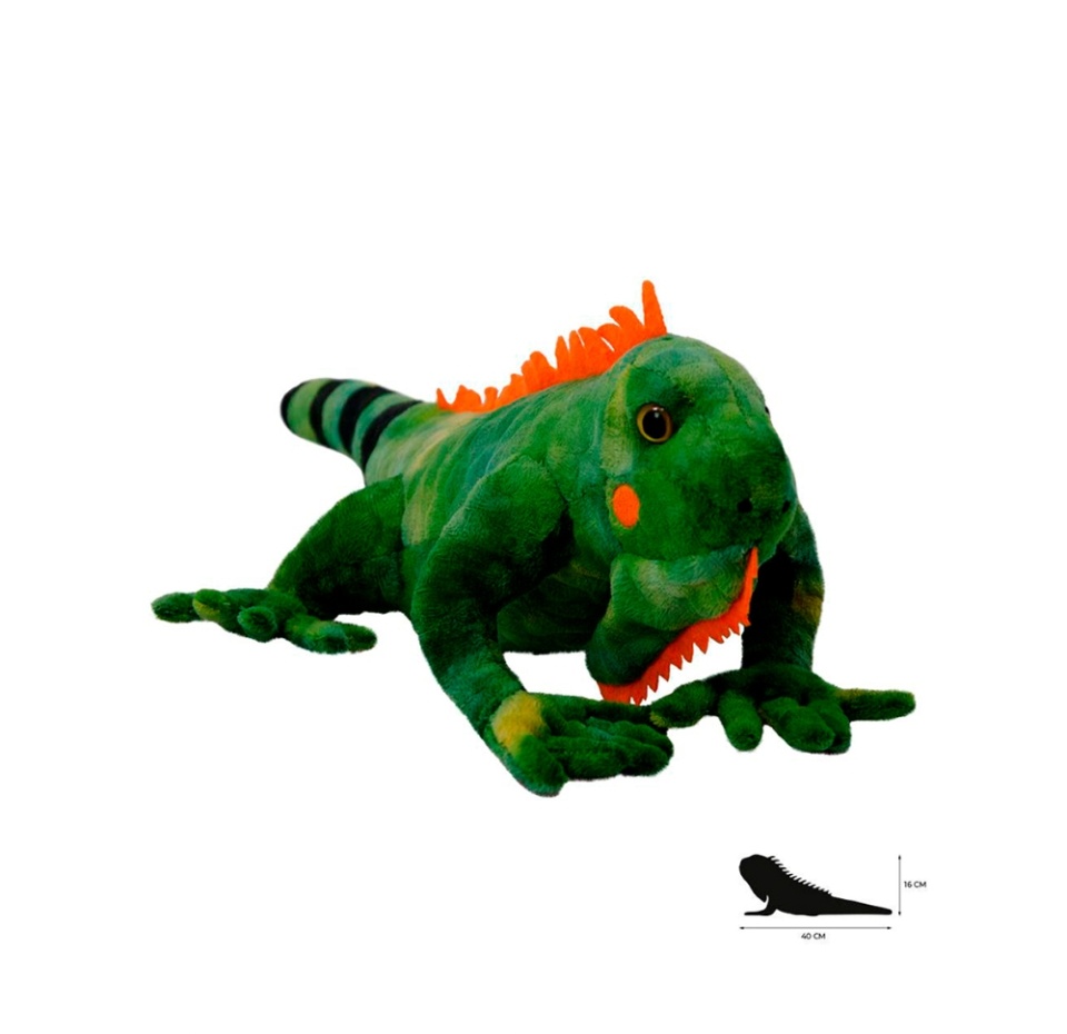 

Мягкая игрушка All About Nature Зелёная игуана 25 см, Китай