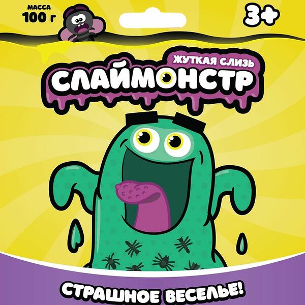 Слайм Слаймонстр Жуткая слизь 100г в ассортименте 1шт 100г