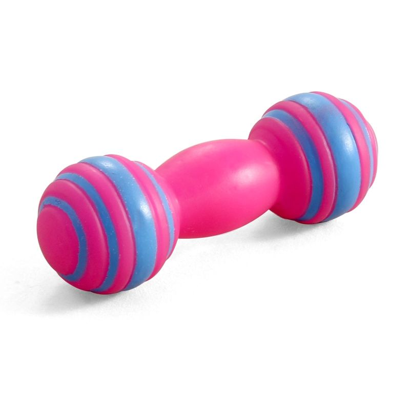 

Triol игрушка из винила "Гантель полосатая" для собак 11 см.