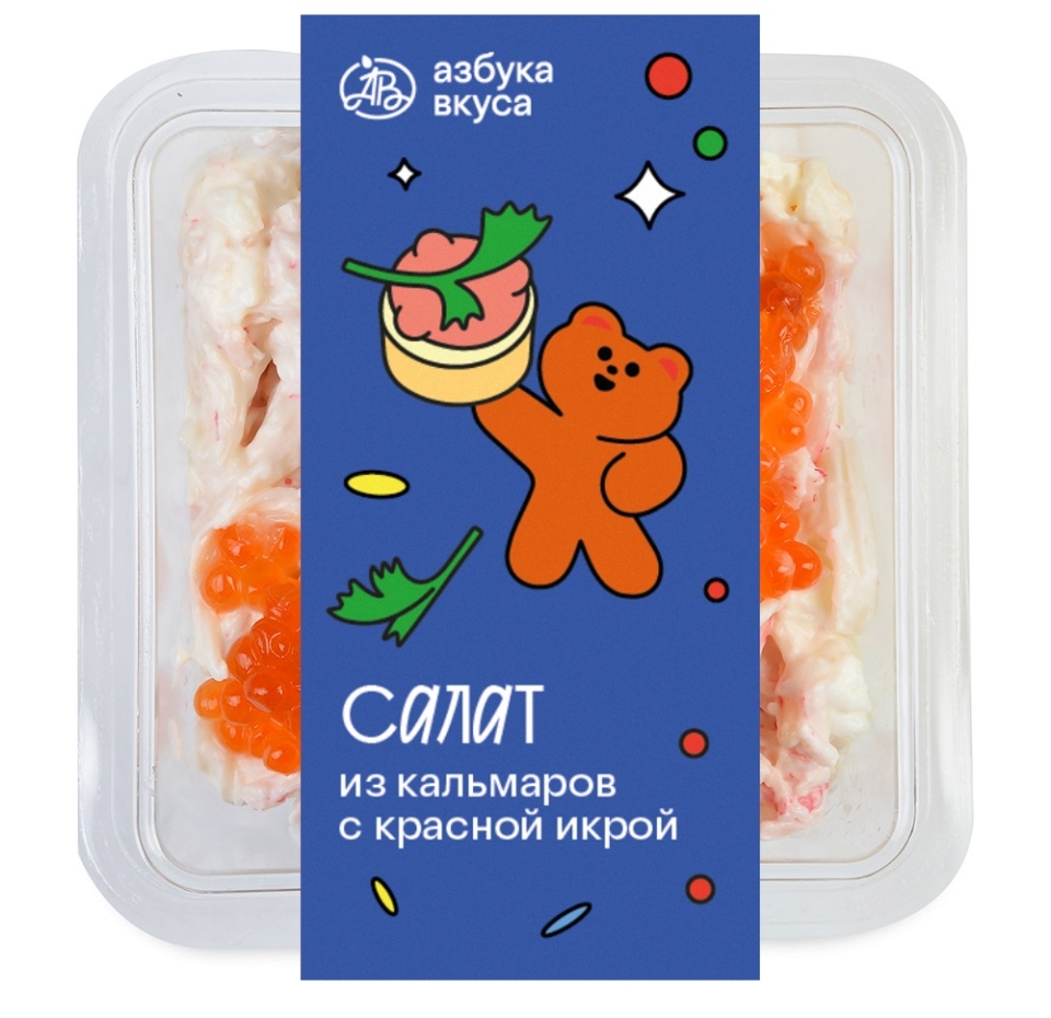 

Салат из кальмаров с красной икрой Уже Готово, 250 г