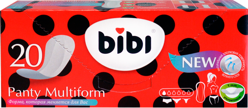 

Прокладки ежедневные BIBI Panty Multiform, 20 шт.