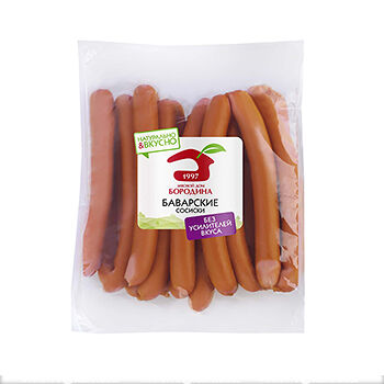Сосиски Баварские натуральная оболочка МД Бородина весовые