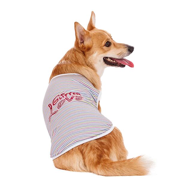 Футболка для собак Glitter Love 2XL голубой (унисекс)