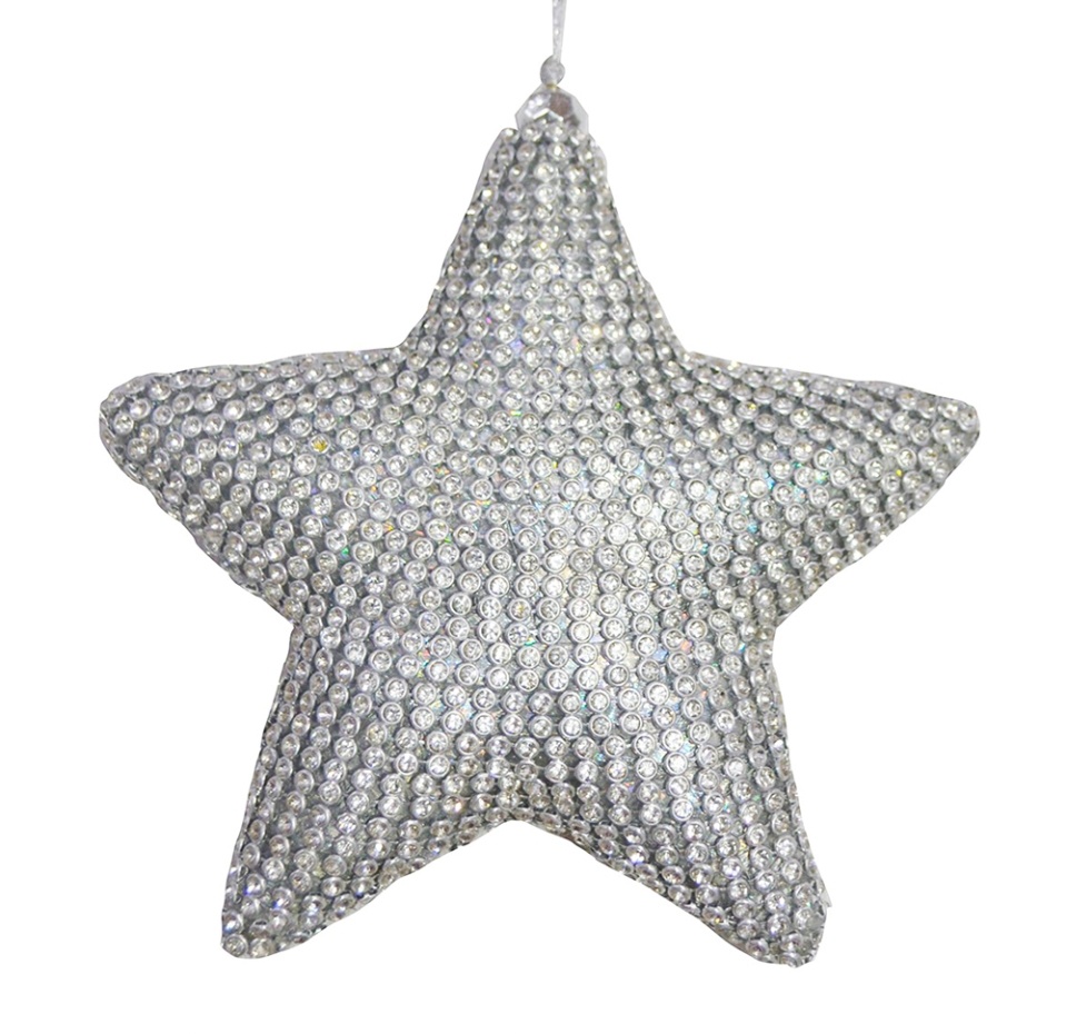 

Игрушка для елки «Коллекция Традиции» Звезда из страз серебристая, 12 см, Индия