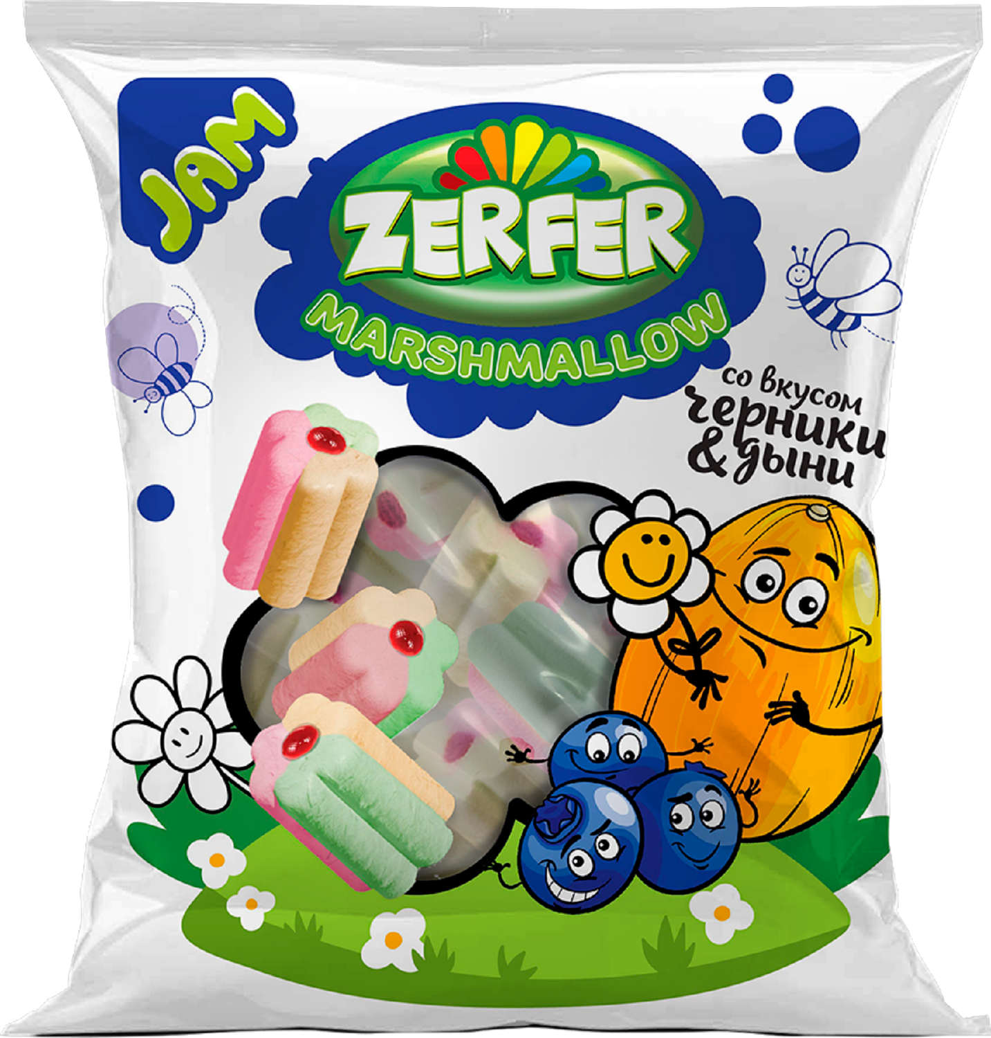 

Маршмеллоу Zerfer Jam со вкусом черники и дыни