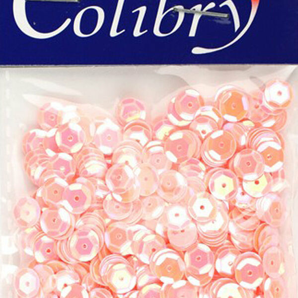 Пайетки 6 мм персиковые 10 г ТМ Colibry (Колибри)