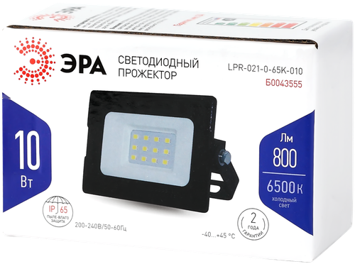 

Фонарь-прожектор ЭРА LPR-10-6500К-М Арт. Б0043555