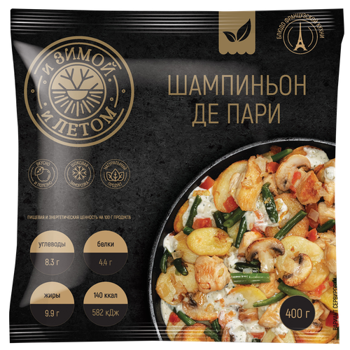 

Шампиньон И зимой и летом Де Пари с курицей замороженные 400 г