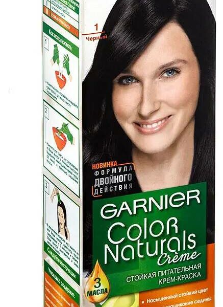 Крем - краска Garnier Color Naturals стойкая для волос 1 Черный