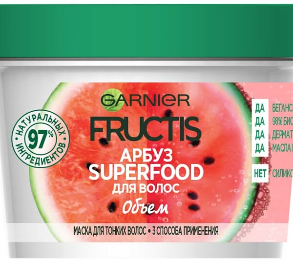 Маска для волос Garnier Fructis Superfood Арбуз Объем 390мл