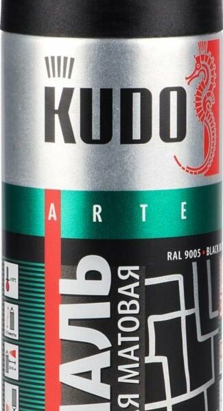 Эмаль универсальная алкидная Kudo Arte черная матовая