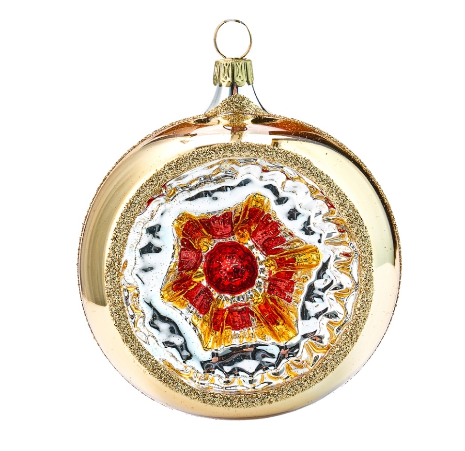 

Набор игрушек для елки Nostalgie Шары с рефлекторами золотые в ассортименте 8 см