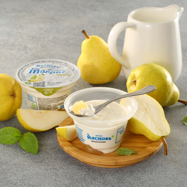 Творог мягкий двухслойный с кусочками груши 7% МясновЪ Ферма от КуулКлевер