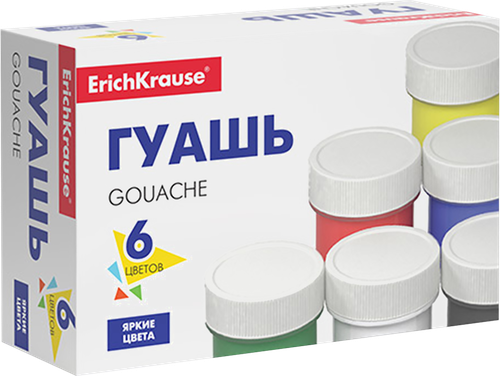 

Гуашь ERICHKRAUSE Basic, 6 цветов
