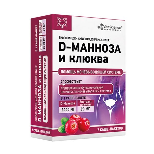 VitaScience D-Манноза и клюква саше 7 шт