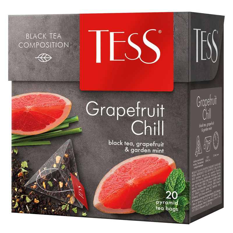 

Чай черный Tess Grapefruit Chill в пирамидках 20х1.8 г