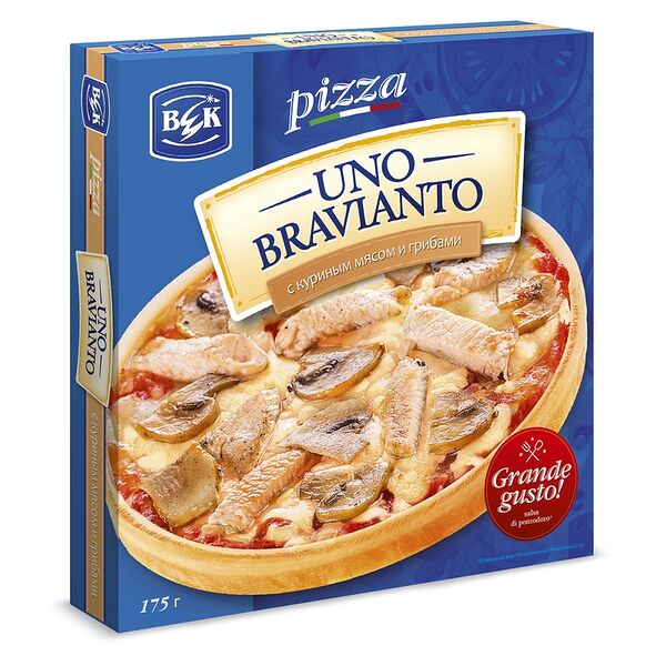 Пицца Век Unobravo курица и грибы 175г