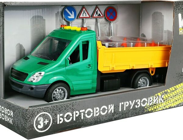Игрушка Kid Rocks Бортовой грузовик 1:16 со звуком и светом