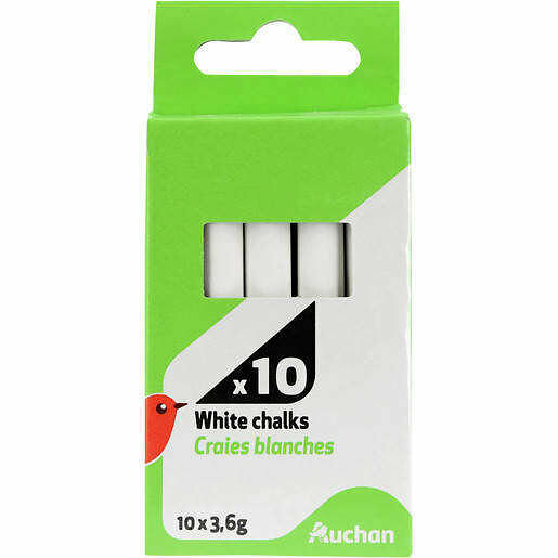 Набор мелков белых 10 шт ТМ Ашан Красная птица