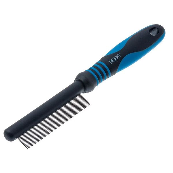 Расческа для кошек и собак DeLIGHT с кольцами 90 зубьев