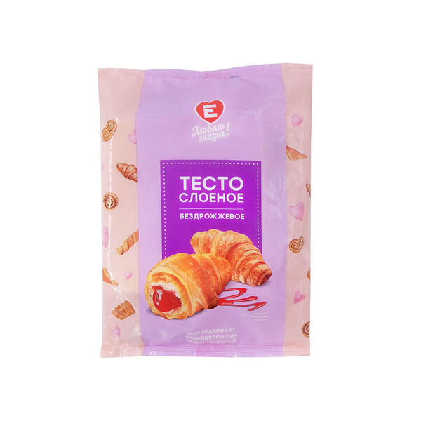 Тесто слоеное бездрожжевое 400 г Люблю Жизнь