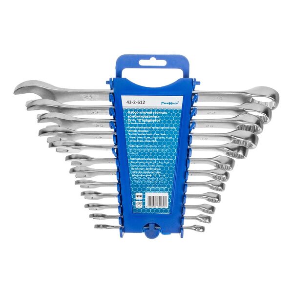 Набор ключей гаечных комбинированных Cr-v, 12шт