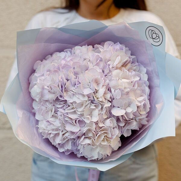 Букет из 3 сиреневых гортензий
