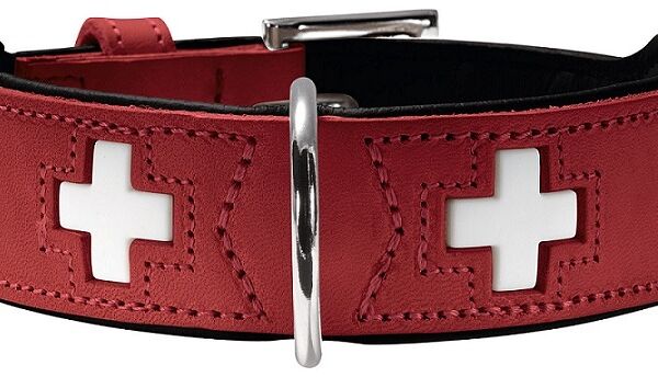 Hunter ошейник кожаный Swiss 51 - 58,5 см., Красный