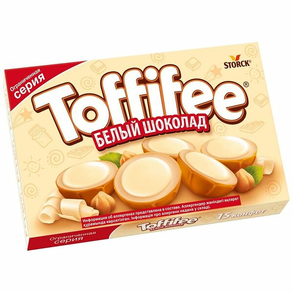 Конфеты Toffifee Белый шоколад, 125 г