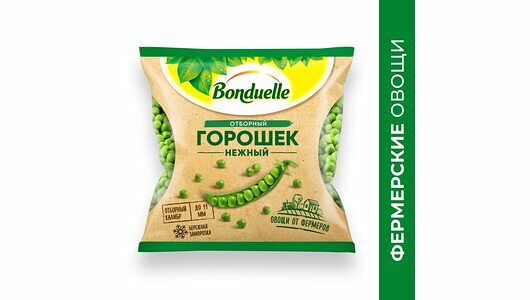 Горошек замороженный Bonduelle, фермерский, 400г