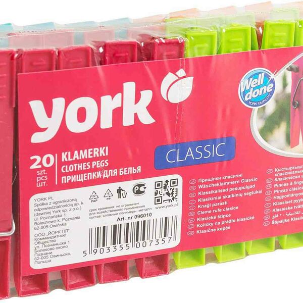 Прищепки для белья York Classic, 20 шт.