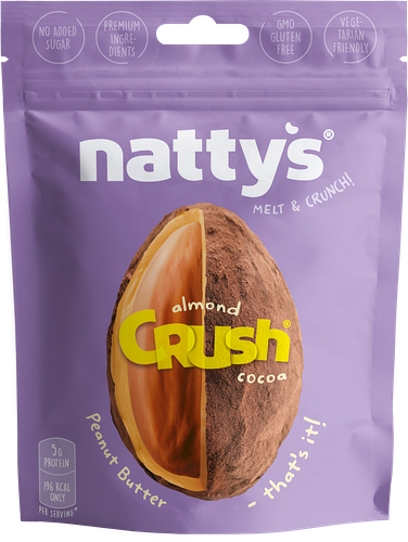 Драже Nattys Crush Almond c миндалем в арахисовой пасте и какао