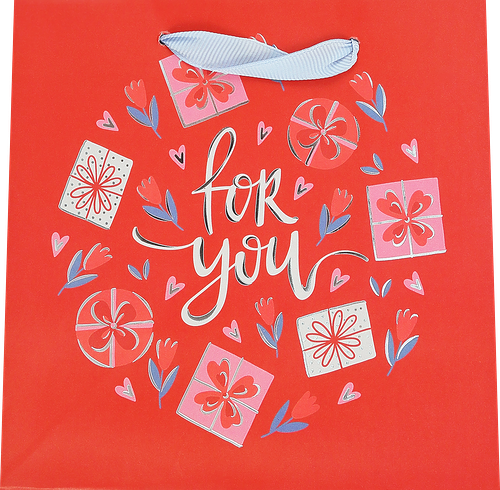 Пакет подарочный Love 2024, 15х14х8см, Арт. SGT