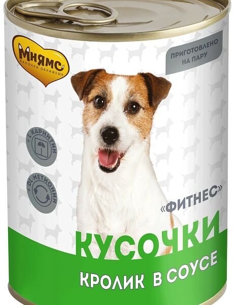 Корм для собак Мнямс Фитнес Кусочки в соусе с кроликом 400г